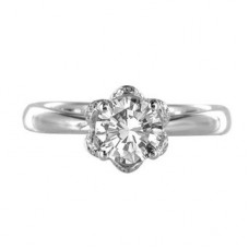 Round Diamond Flower Ring