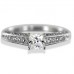 Round Diamond Shoulder Set Ring