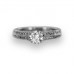 Modern Round Diamond Vintage Ring Modern Round Diamond Vintage Ring