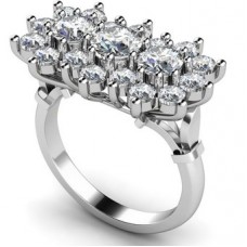 Round Diamond Cluster Ring