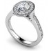 Oval Diamond Single Halo Shoulder Set Ring Oval Diamond Single Halo Shoulder Set Ring