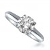 Knife Edge Round Diamond Engagement Ring
