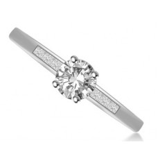 Shoulder Set Diamond Engagement Ring