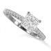 Princess/round Diamond Shoulder Set Ring