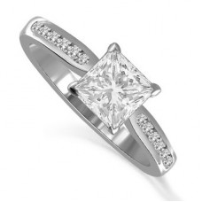 Princess/round Diamond Shoulder Set Ring Princess/round Diamond Shoulder Set Ring