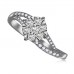 Round Diamond Cluster Shoulder Set Ring