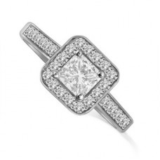 1.00ct Vvs2/hi Princess Diamond Ring