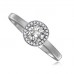 Round Diamond Single Halo Ring