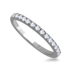 Round Diamond Set Wedding Band