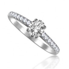Certified 1.00ct Vs/fg Oval Diamond Ring