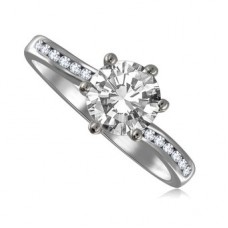 Certified 0.70ct Si2/g Round Diamond Ring