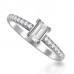Agi Certified 0.75ct Vvs1/d Emerald Diamond Ring
