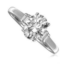 Modern Oval & Baguette Diamond Designer Ring