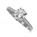 Oval Diamond Shoulder Set Ring