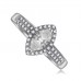 Single Halo Marquise & Round Diamond Ring