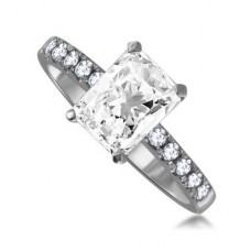 Radiant Diamond Shoulder Set Ring Radiant Diamond Shoulder Set Ring