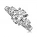 Traditional Oval & Round Diamond Trilogy Ring Traditional Oval & Round Diamond Trilogy Ring