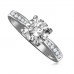 Round Shoulder Set Diamond Engagement Ring