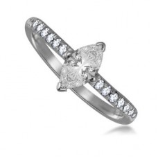 Marquise Diamond Shoulder Set Ring