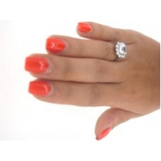 Prong Set Asscher & Round Diamond Ring Prong Set Asscher & Round Diamond Ring