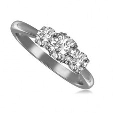 Classic Round Diamond Trilogy Ring Classic Round Diamond Trilogy Ring