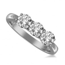 Classic Round Diamond Trilogy Ring