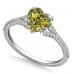 Fancy Yellow Heart Diamond Vinatge Shoulder Set Ring Fancy Yellow Heart Diamond Vinatge Shoulder Set Ring