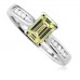 Fancy Yellow Emerald Diamond Shoulder Set Ring