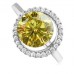 Fancy Yellow Round Diamond Designer Ring