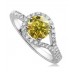 Fancy Yellow Round Diamond Designer Ring