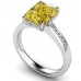 Fancy Yellow Radiant Diamond Shoulder Set Ring Fancy Yellow Radiant Diamond Shoulder Set Ring