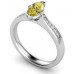 Fancy Yellow Marquise Diamond Shoulder Set Ring