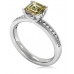 Fancy Yellow Asscher Cut Diamond Shoulder Set Ring Fancy Yellow Asscher Cut Diamond Shoulder Set Ring
