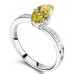 Fancy Yellow Marquise Diamond Shoulder Set Ring