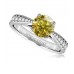 Fancy Yellow Round Diamond Shoulder Set Ring