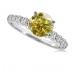 Fancy Yellow Round Diamond Shoulder Set Ring