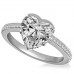 Heart/round Diamond Designer Shoulder Set Ring