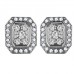 Round Diamond Drop Earrings