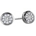 Round Diamond Cluster Earrings