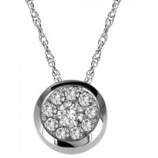 Round Diamond Cluster Pendant Round Diamond Cluster Pendant