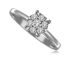 Round Diamond Cluster Ring