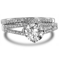 Diamond Shoulder Set Ring With Matching Band Diamond Shoulder Set Ring With Matching Band
