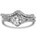Diamond Shoulder Set Ring With Matching Band