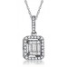 Round/baguette Cluster Designer Pendant