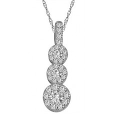 Round Diamond Cluster Designer Pendant