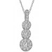 Round Diamond Cluster Designer Pendant