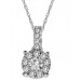 Round Diamond Cluster Designer Pendant