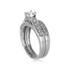 Diamond Shoulder Set Ring With Matching Band