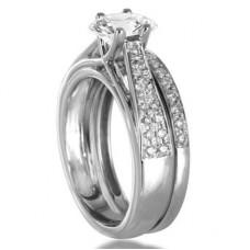 Diamond Shoulder Set Ring With Matching Band Diamond Shoulder Set Ring With Matching Band