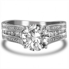Diamond Shoulder Set Ring With Matching Band